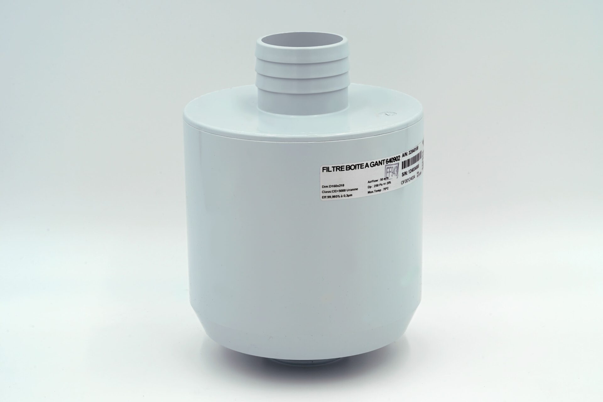 HEPA H13 50m3/h filter (closed)